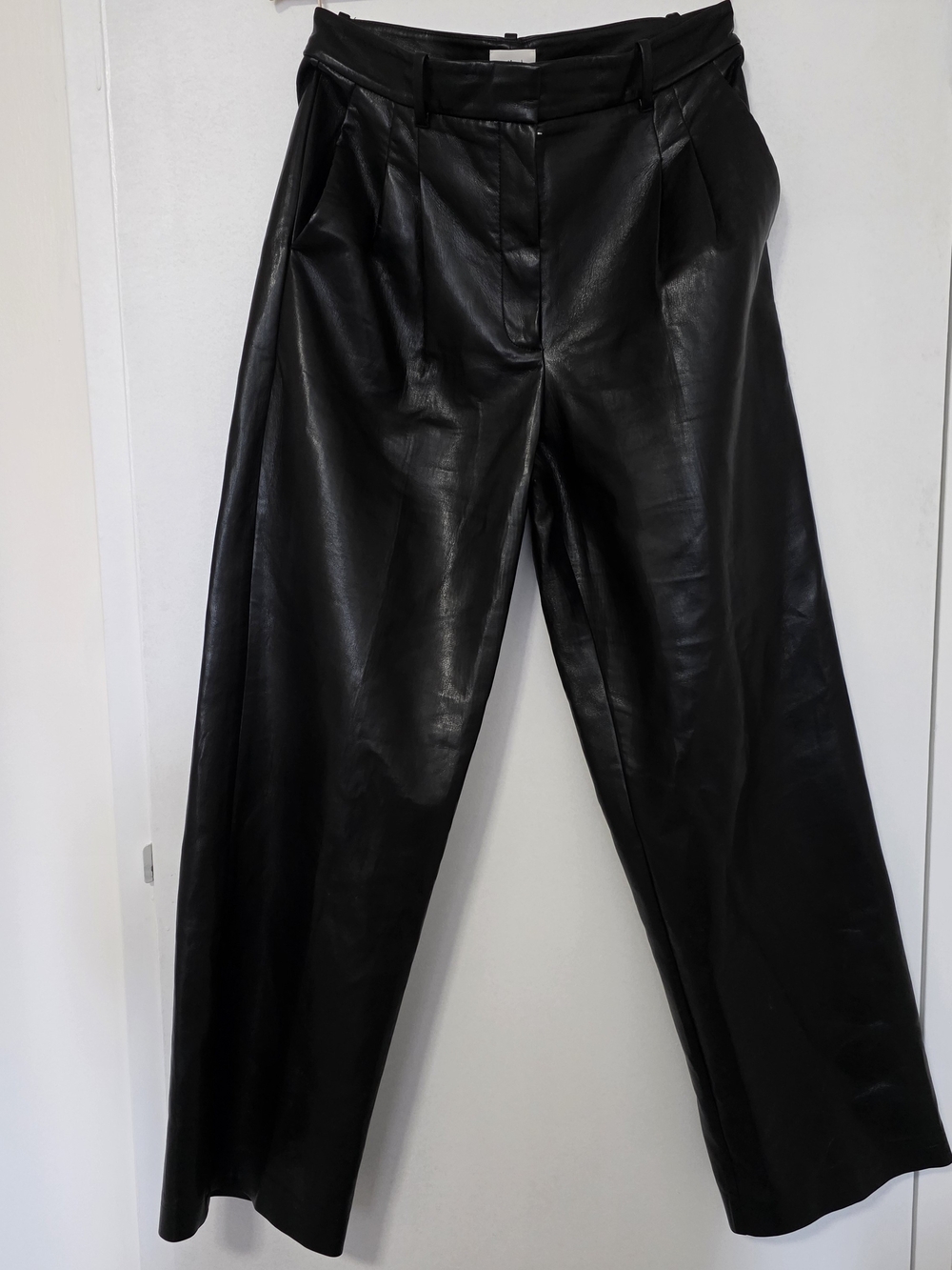 Wilfred Black Faux Leather Effortless Pants